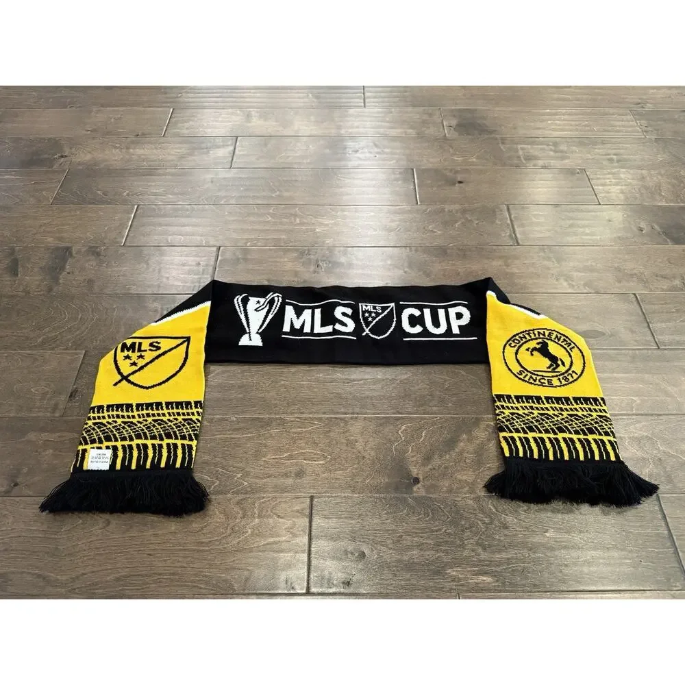 MLS Cup Unisex Yellow Black MLS Cup Continental Reversible Soccer Scarf 55x7